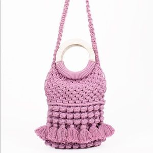NWT Cleobella Macrame “Monaco” Tote Lavender